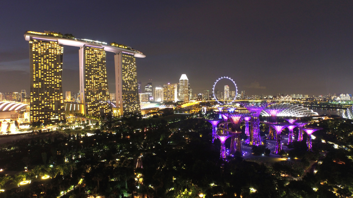 Singapour vue de drone