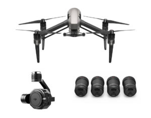 Le drone DJI Inspire 2 avec ses accessoires