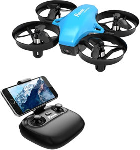 Le mini-drone Potensic A20W avec manette et smartphone